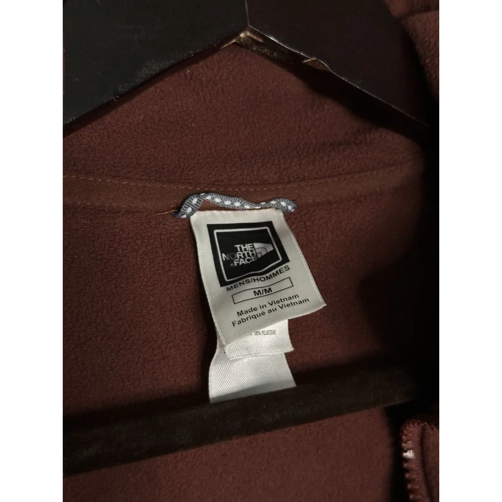 The North Face Men's M TKA 200 Brown Burgundy Full Zip Fleece Jacket